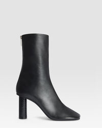 NAPPA ANKLE BOOT MET PYTHON-PRINT LEDERDETAIL — BLACK