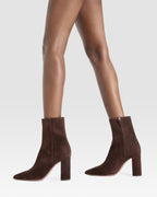 VELOURSLEDER ANKLE BOOT