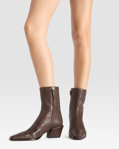 LEDER ANKLE BOOT