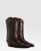 WESTERNSTIEFEL AUS LEDER MIT VINTAGE-EFFEKT