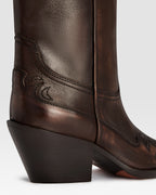 WESTERNSTIEFEL AUS LEDER MIT VINTAGE-EFFEKT