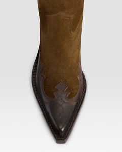 VELOURSLEDER WESTERN STIEFEL