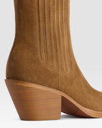 VELOURSLEDER WESTERN ANKLE BOOT