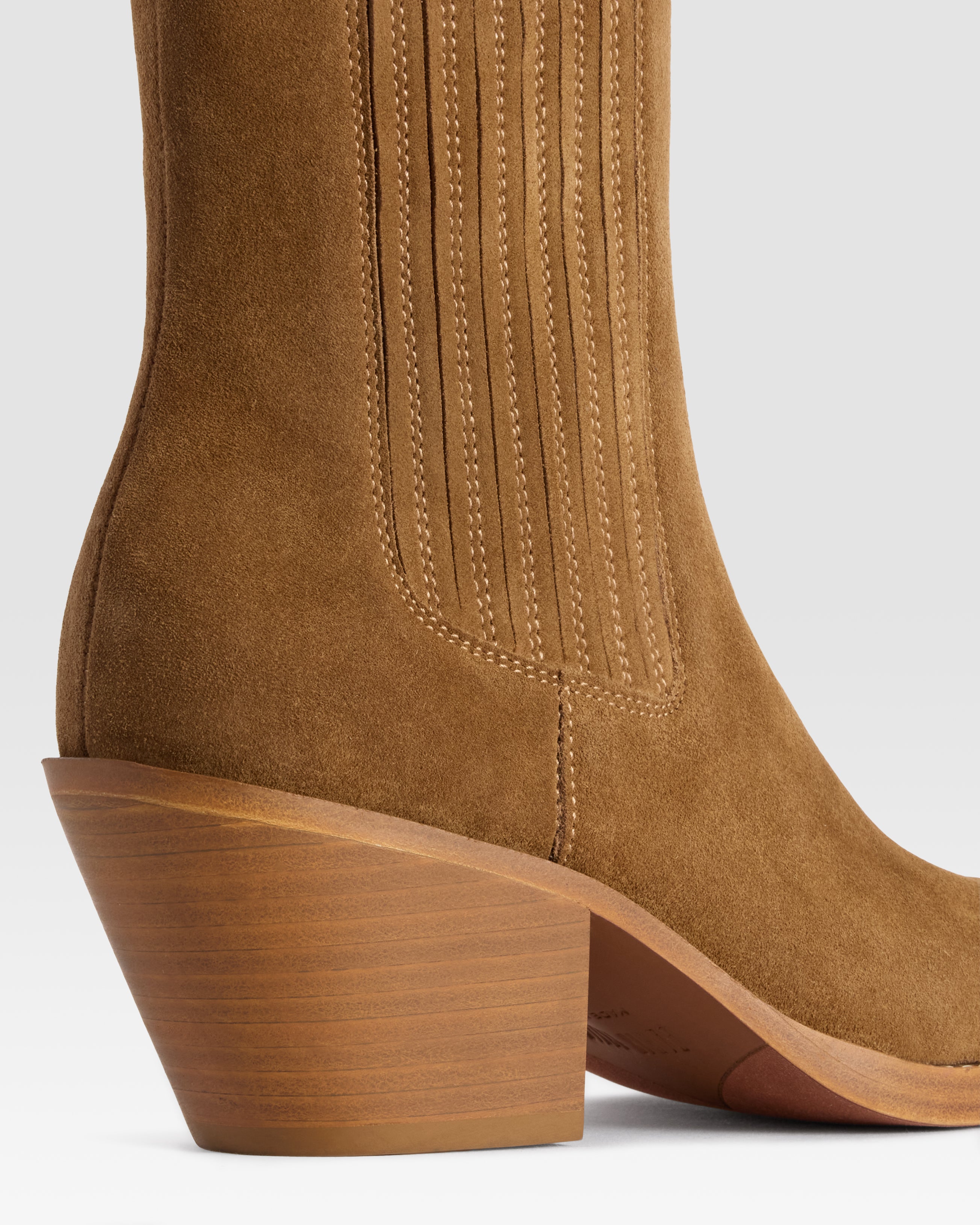 VELOURSLEDER WESTERN ANKLE BOOT
