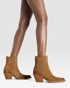 VELOURSLEDER WESTERN ANKLE BOOT
