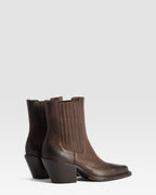 LEDER WESTERN ANKLE BOOT