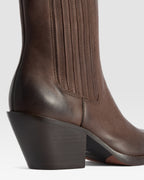LEDER WESTERN ANKLE BOOT
