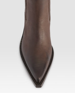 LEDER WESTERN ANKLE BOOT