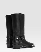 LEATHER BOOT WITH METAL TOE CAP