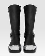 LEATHER BOOT WITH METAL TOE CAP