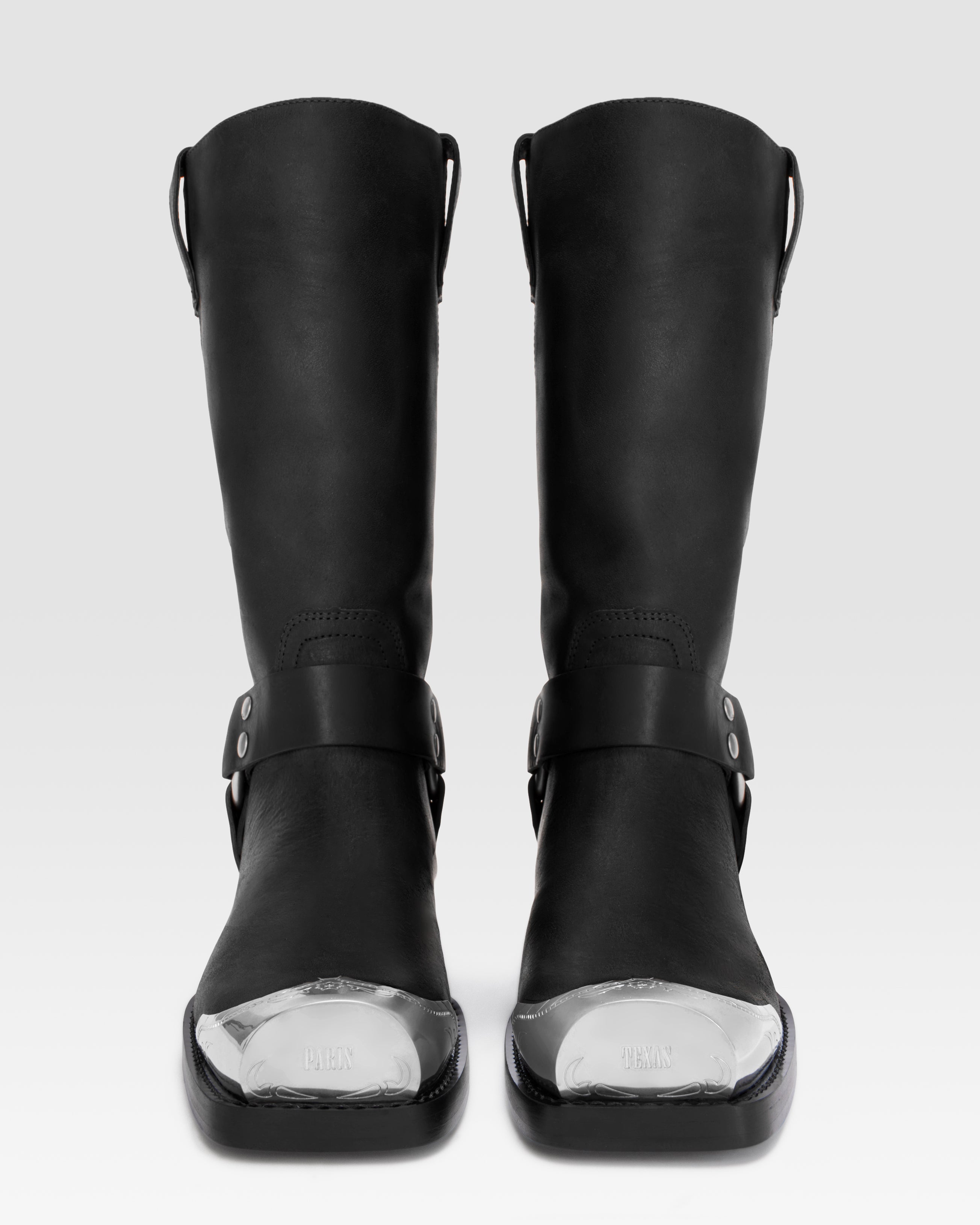 LEATHER BOOT WITH METAL TOE CAP