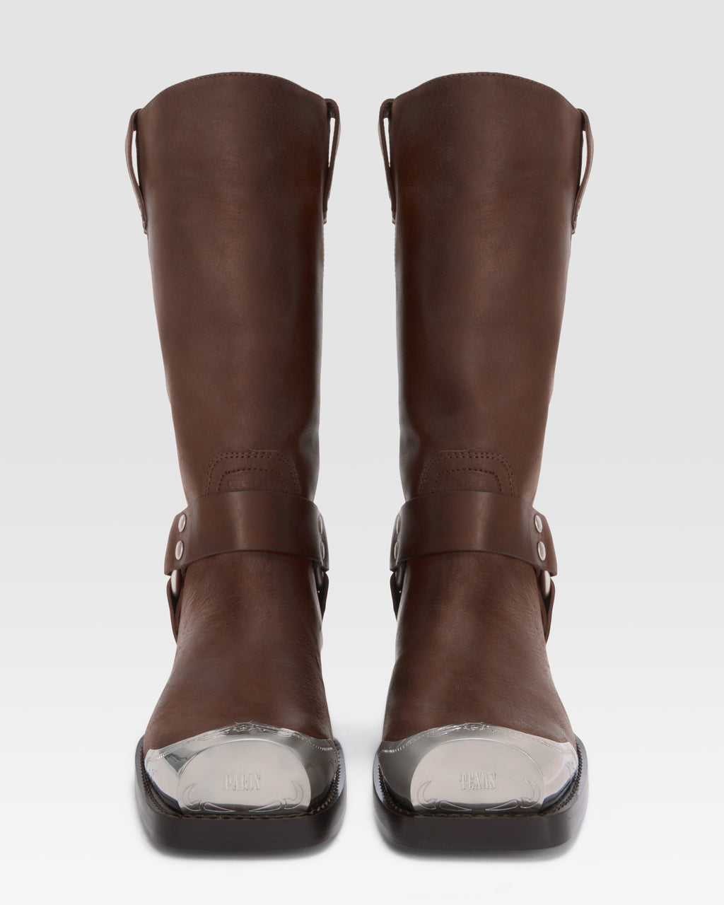 LEATHER BOOT WITH METAL TOE CAP