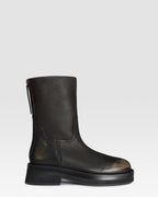 ANKLE BOOT AUS GEBURSTETEM LEDER MIT VINTAGE-EFFEKT