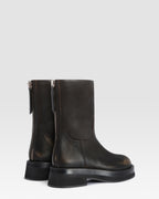 ANKLE BOOT AUS GEBURSTETEM LEDER MIT VINTAGE-EFFEKT