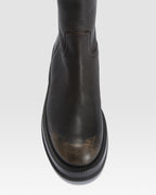 ANKLE BOOT AUS GEBURSTETEM LEDER MIT VINTAGE-EFFEKT