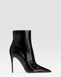 BOTTINE EN CUIR VERNI — BLACK