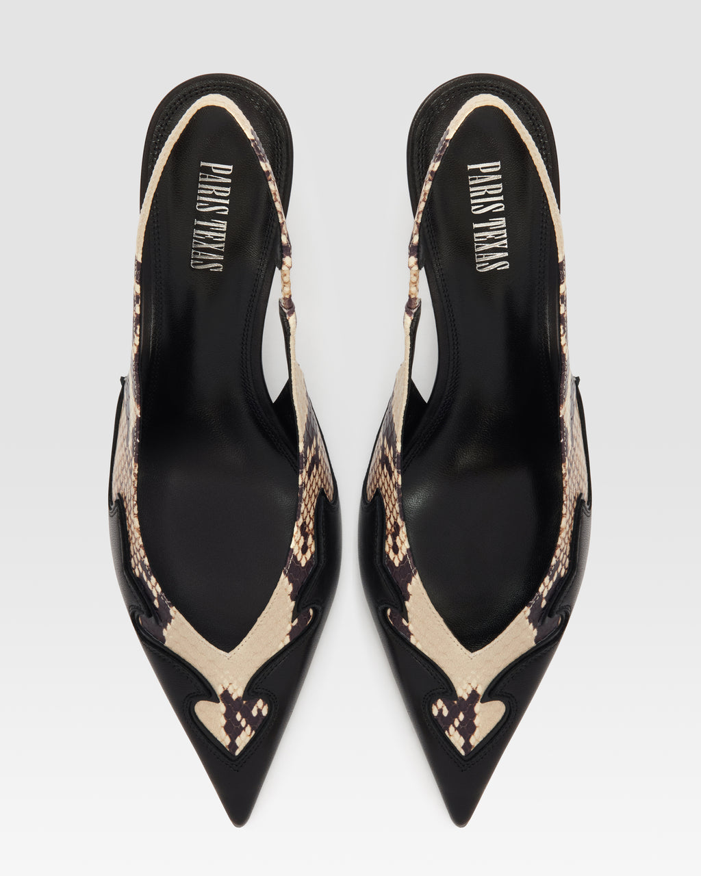 SLINGBACK IN NAPPA CON RICAMO CUT-OUT E INTARSI A CUORE