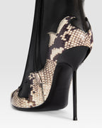 STIVALETTO IN NAPPA CON RICAMO CUT-OUT E INTARSI A CUORE