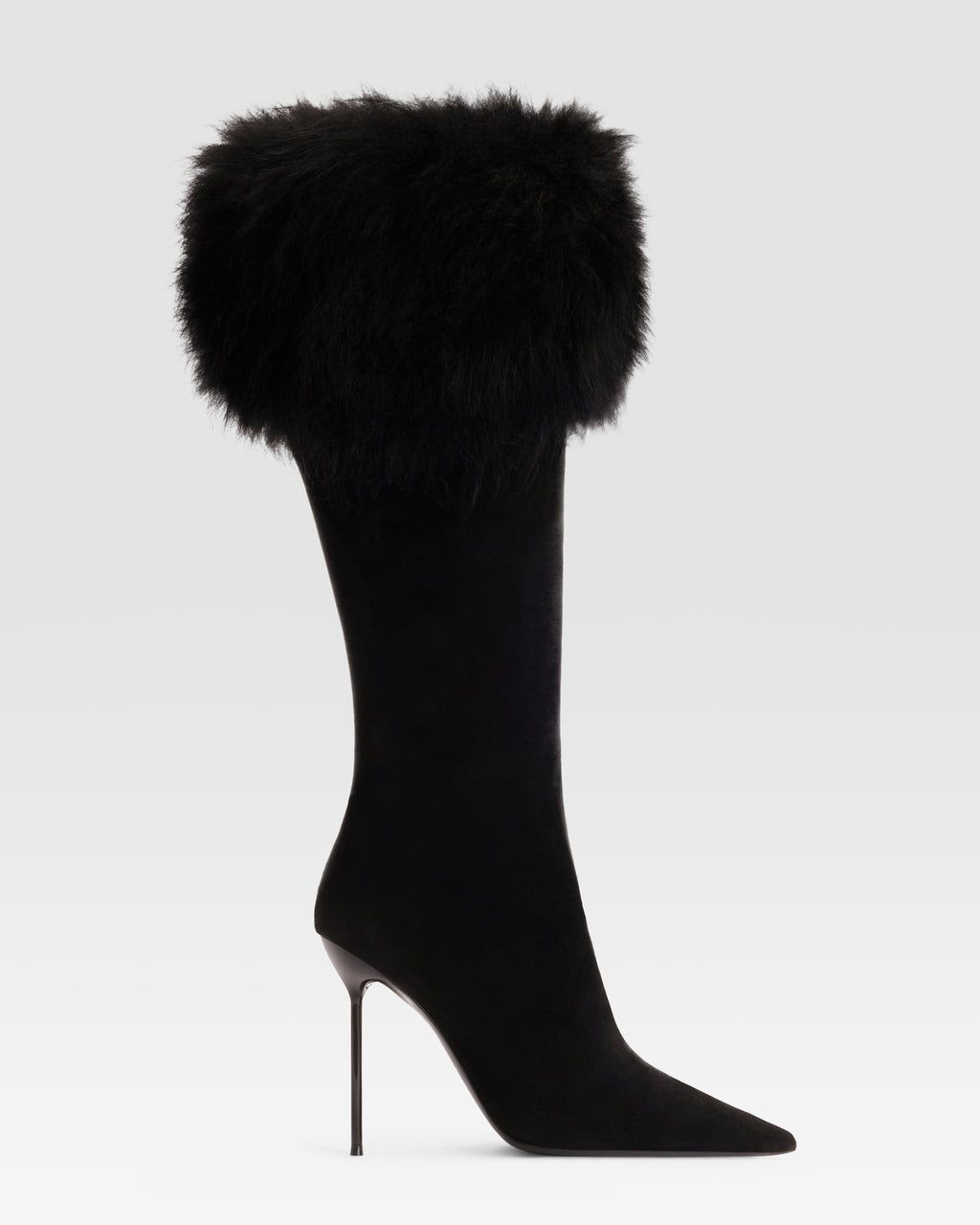 SUEDE BOOT WITH SOFT FURRY BAND