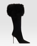 SUEDE BOOT WITH SOFT FURRY BAND