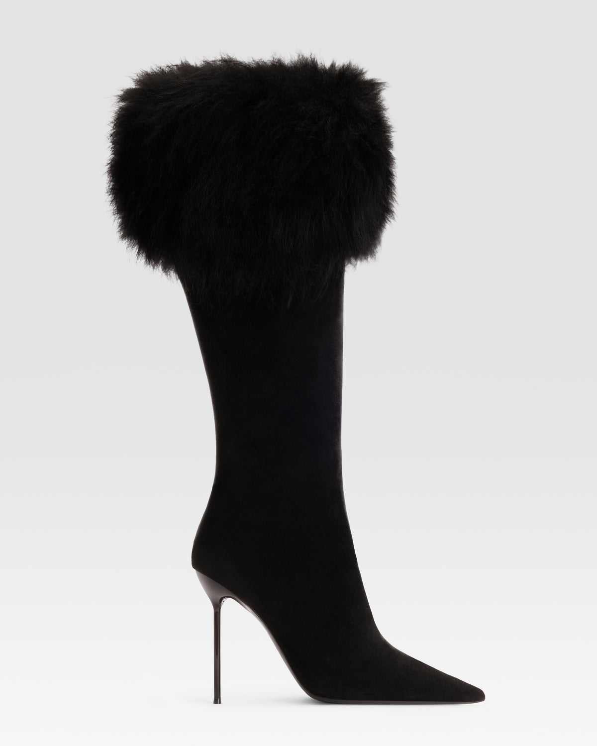 SUEDE BOOT WITH SOFT FURRY BAND