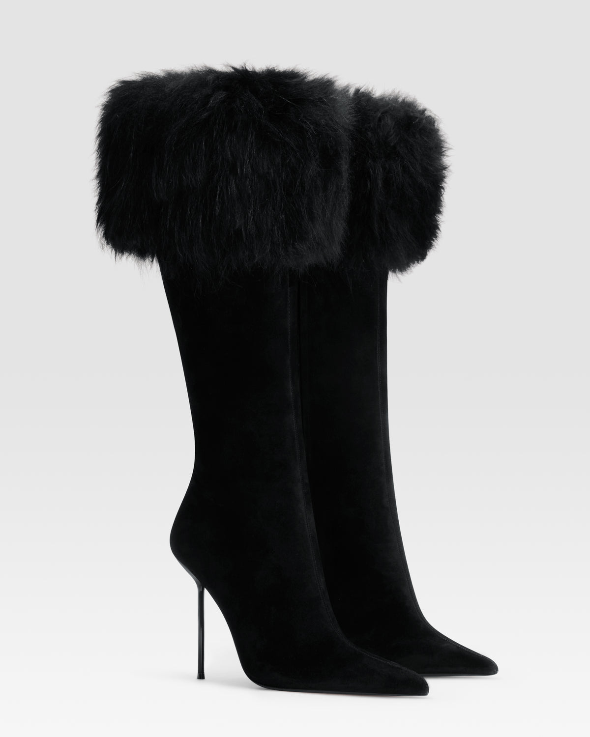 SUEDE BOOT WITH SOFT FURRY BAND