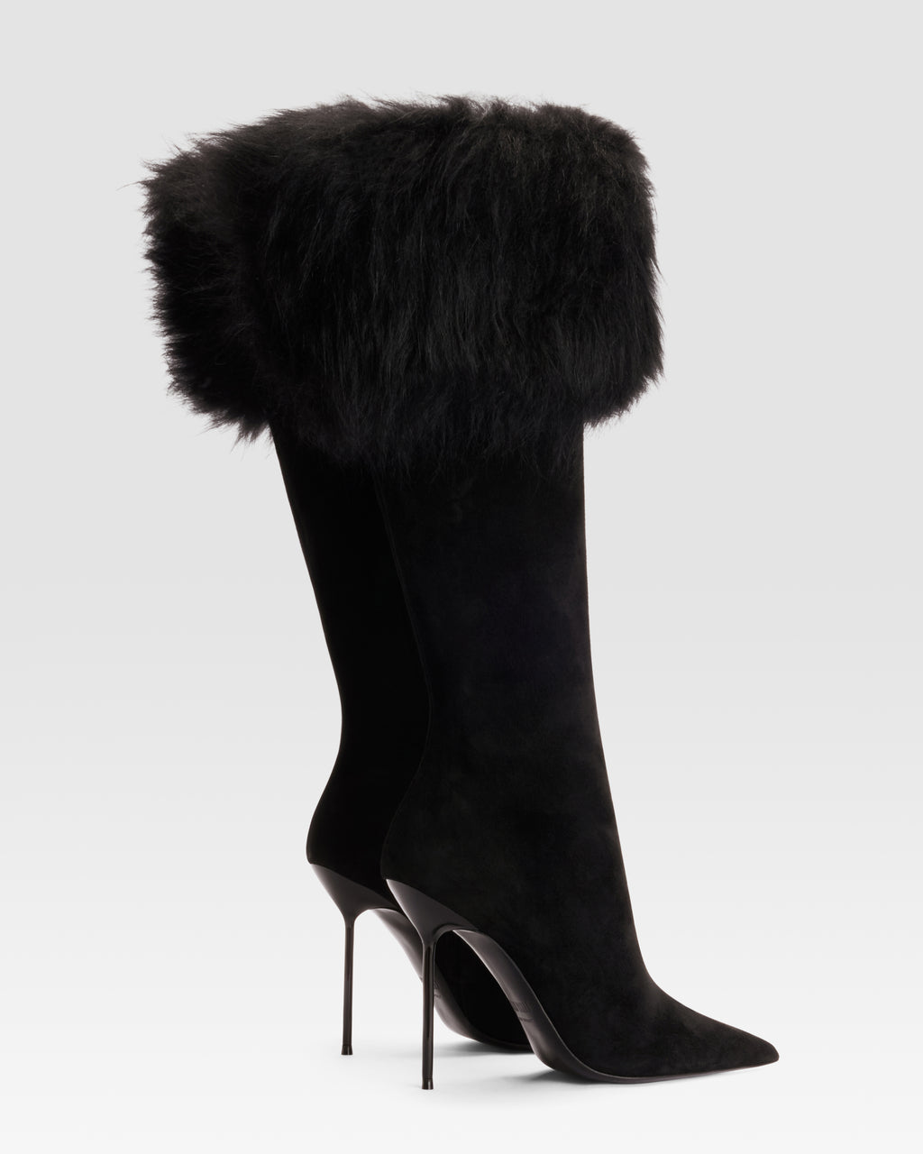 SUEDE BOOT WITH SOFT FURRY BAND