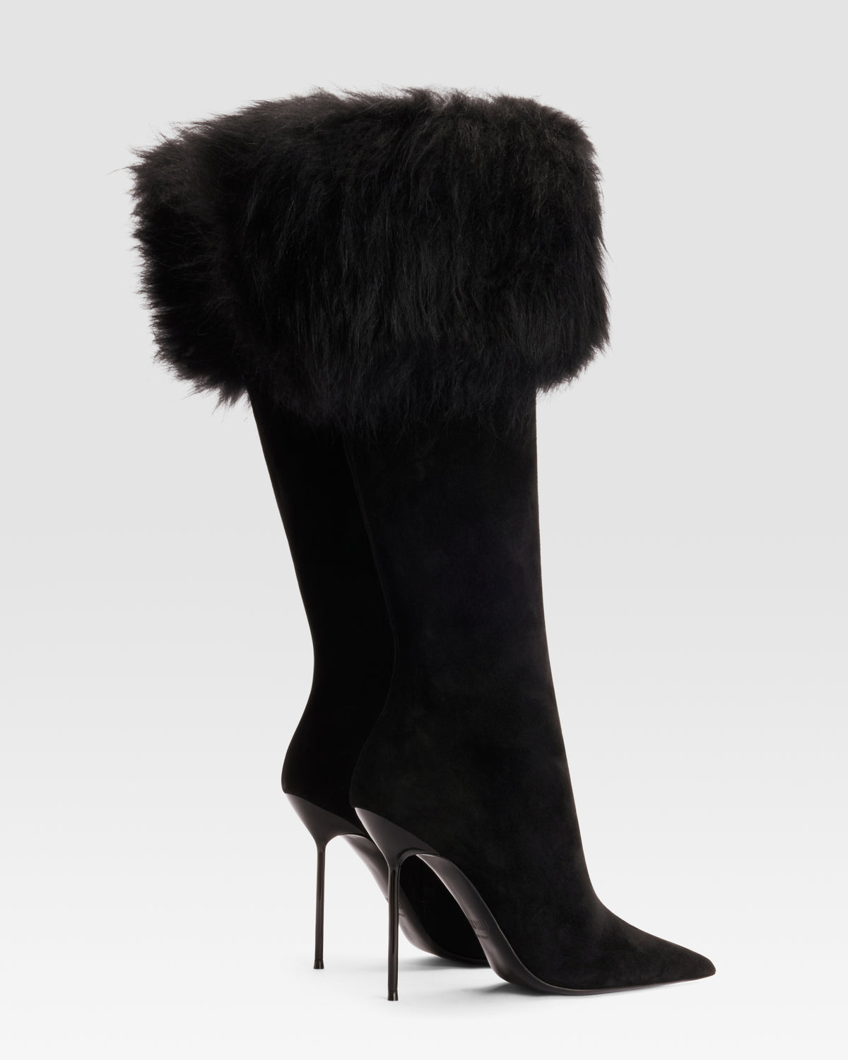SUEDE BOOT WITH SOFT FURRY BAND