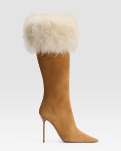 SUEDE BOOT WITH SOFT FURRY BAND