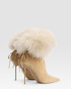 SUEDE ANKLE BOOT LINED IN SOFT FUR