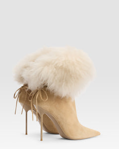SUEDE ANKLE BOOT LINED IN SOFT FUR
