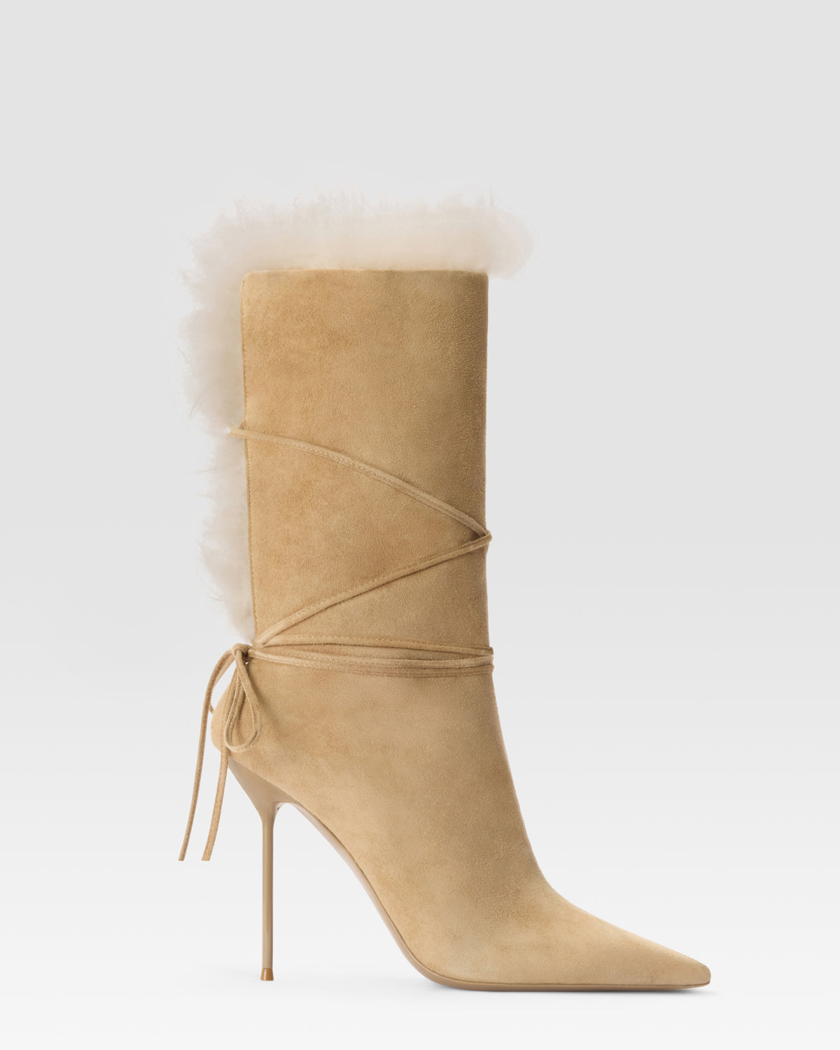 SUEDE ANKLE BOOT LINED IN SOFT FUR