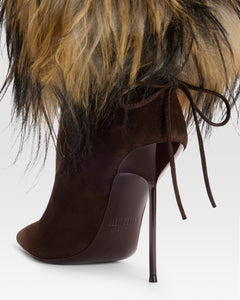 SUEDE ANKLE BOOT LINED IN SOFT FUR