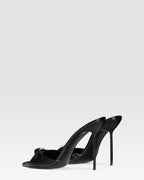 KROKO-PRINT LEDER MULE MIT JUWELEN-SCHNALLE