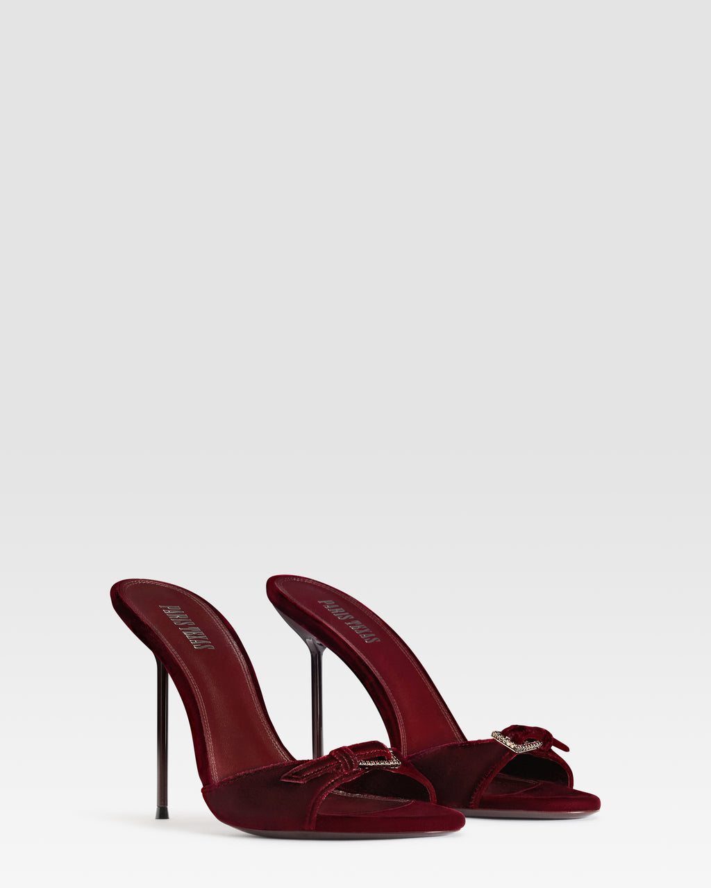 SAMT MULE MIT JUWELEN-SCHNALLE