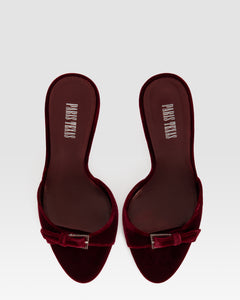 SAMT MULE MIT JUWELEN-SCHNALLE
