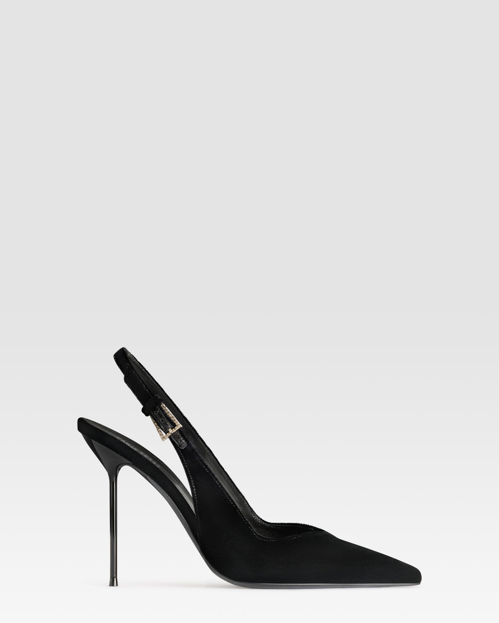 VELVET SLINGBACK WITH JEWEL BUCKLE