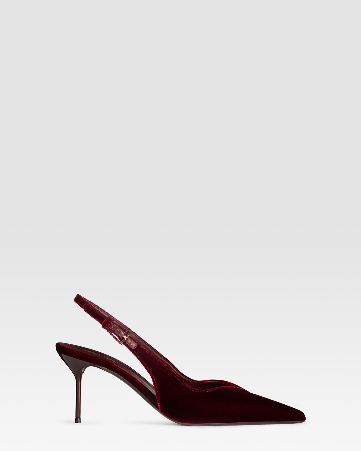 SLINGBACK EN VELOURS AVEC BOUCLE BIJOU