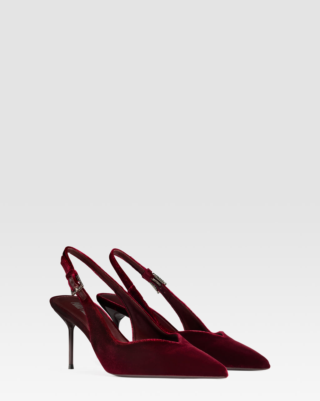 SLINGBACK EN VELOURS AVEC BOUCLE BIJOU