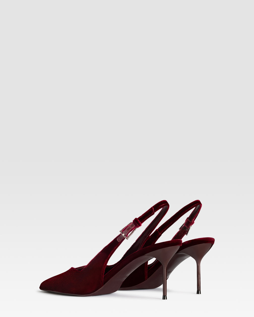 SLINGBACK EN VELOURS AVEC BOUCLE BIJOU