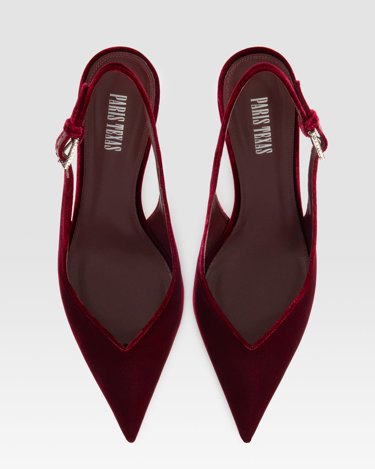 SLINGBACK EN VELOURS AVEC BOUCLE BIJOU