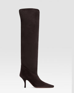 OVER-THE-KNEE VELOURSLEDERSTIEFEL