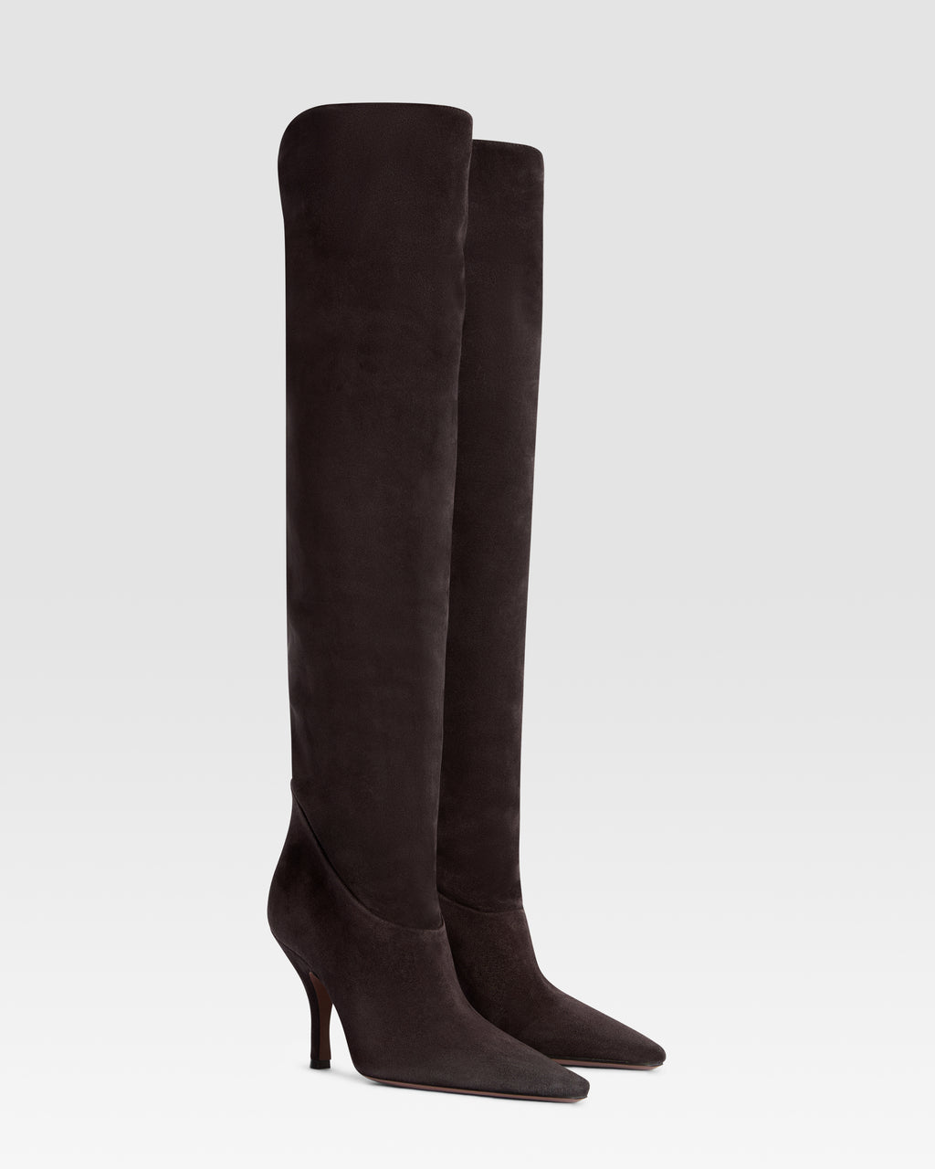 OVER-THE-KNEE VELOURSLEDERSTIEFEL