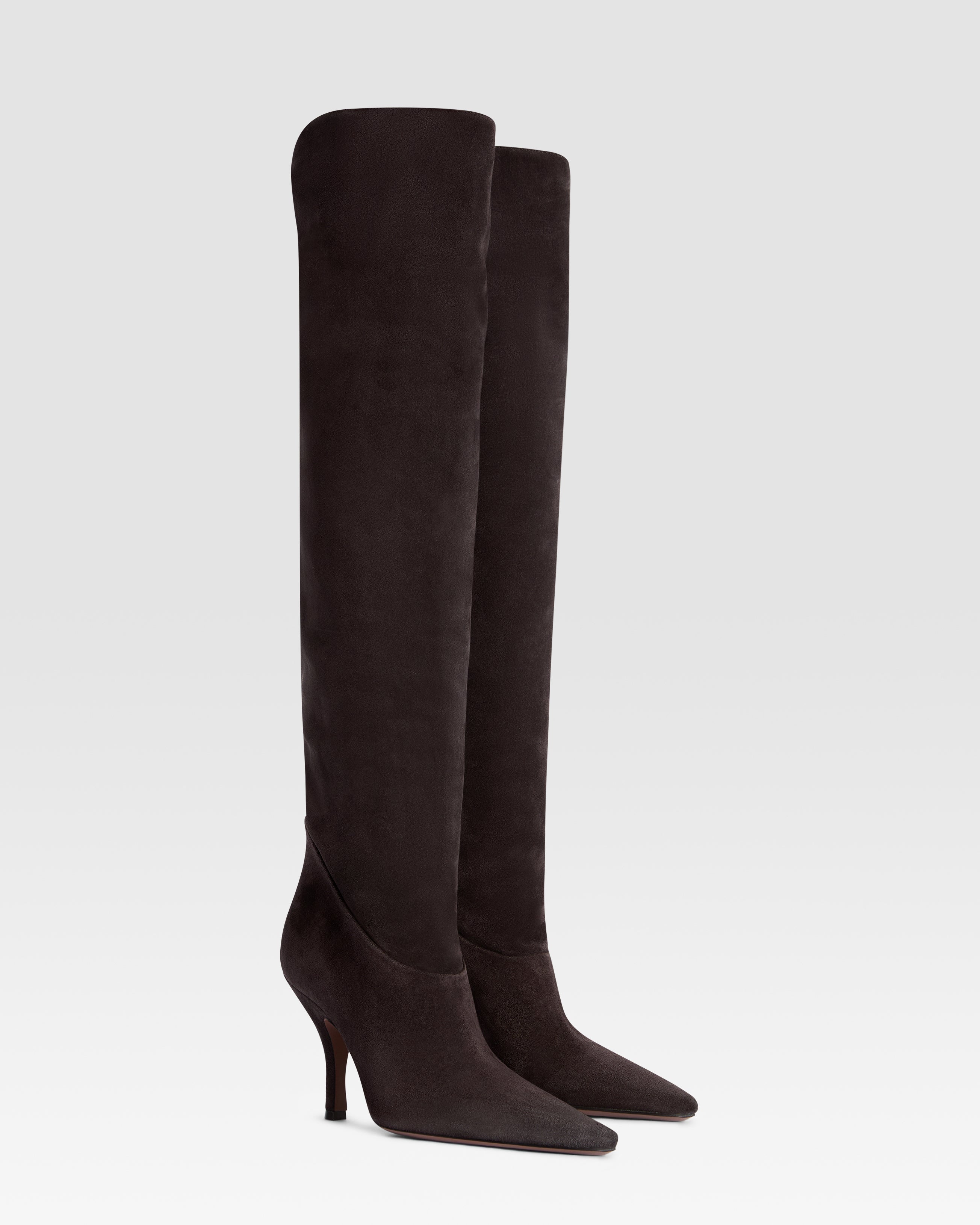 OVER-THE-KNEE VELOURSLEDERSTIEFEL