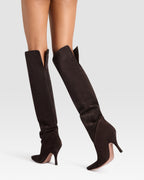 OVER-THE-KNEE VELOURSLEDERSTIEFEL