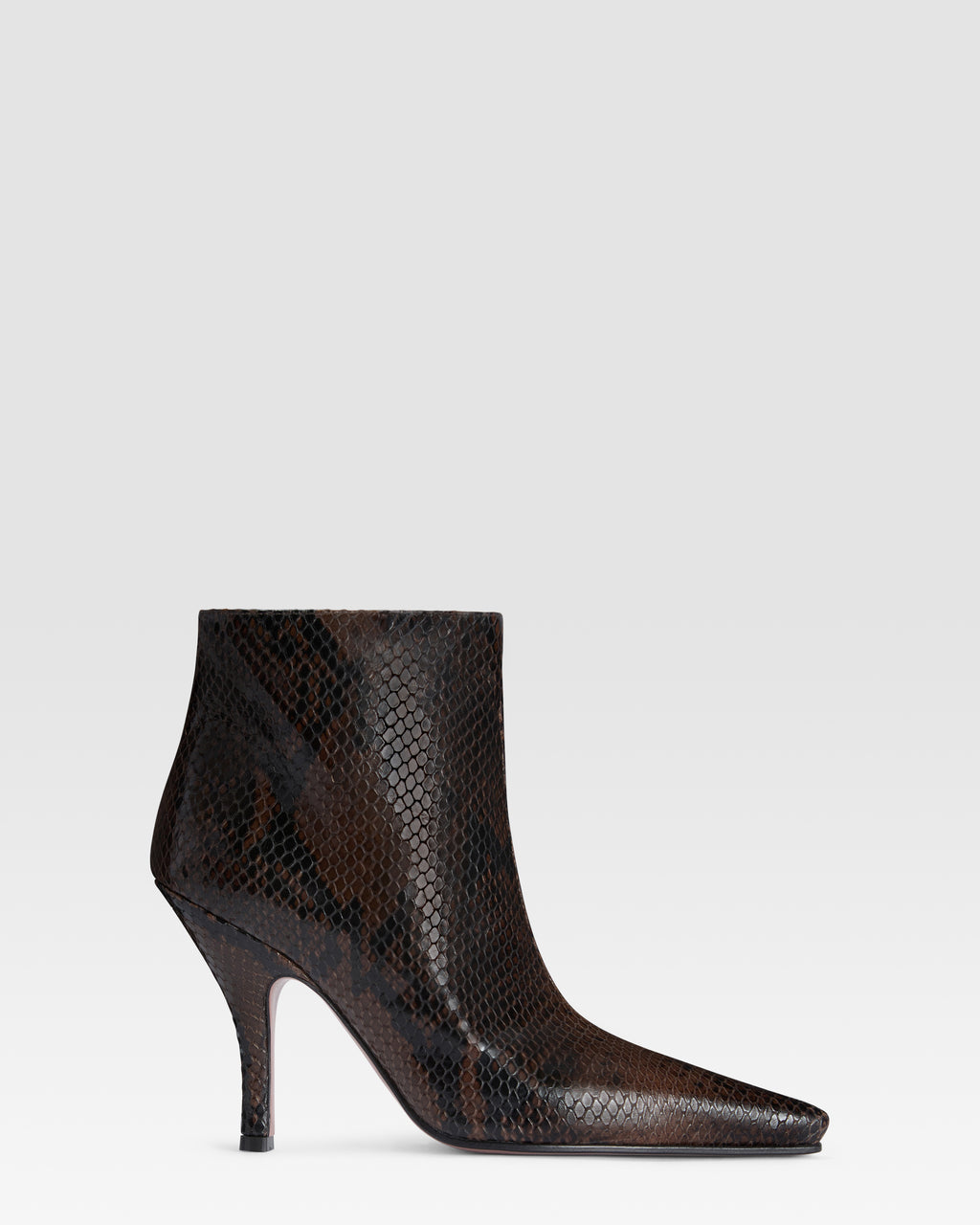 PYTHON-PRINT LEDER ANKLE BOOT