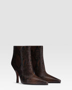 PYTHON-PRINT LEDER ANKLE BOOT