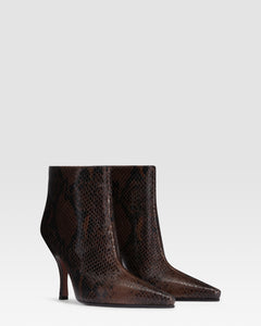PYTHON-PRINT LEDER ANKLE BOOT