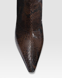 PYTHON-PRINT LEDER ANKLE BOOT