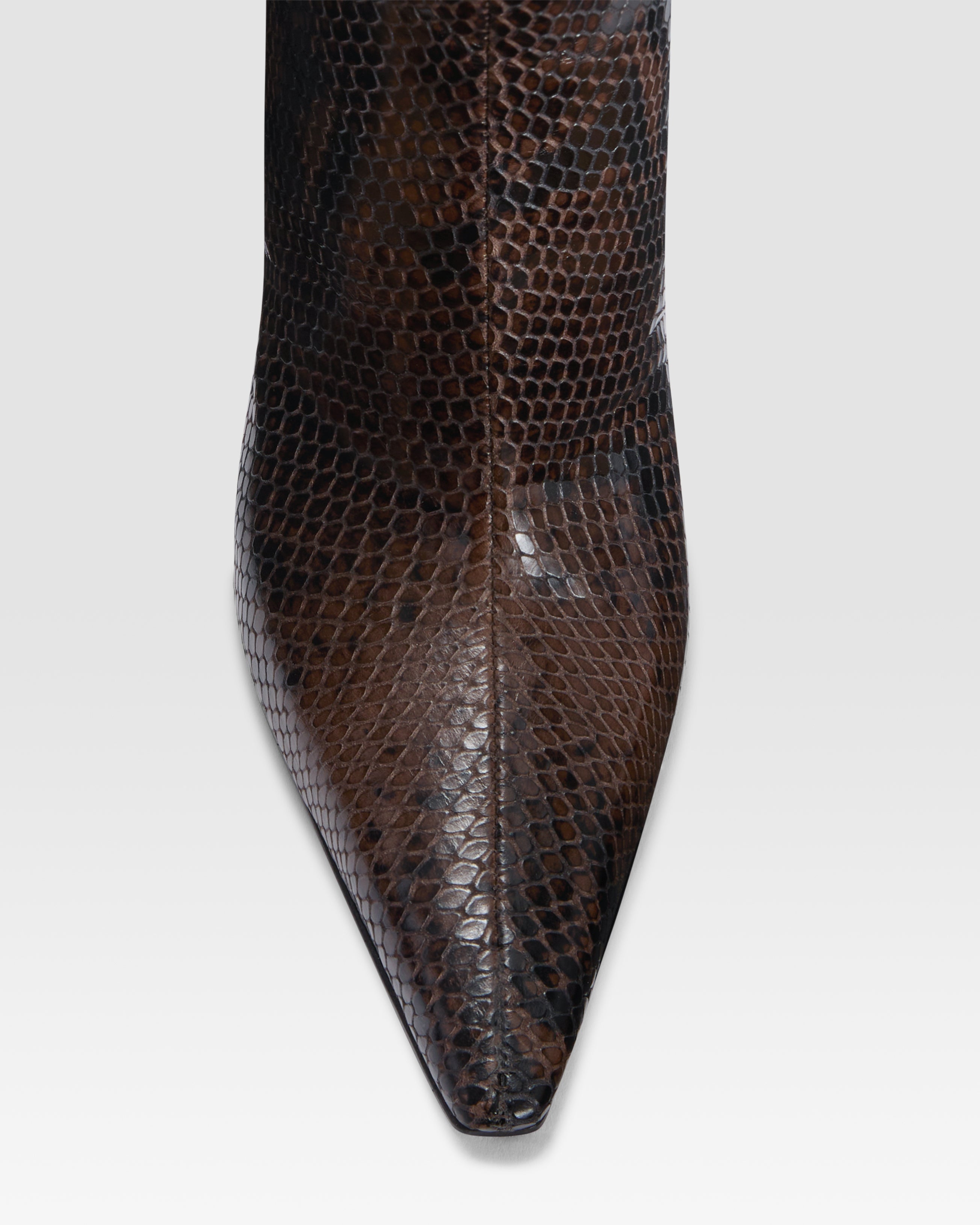 PYTHON-PRINT LEDER ANKLE BOOT